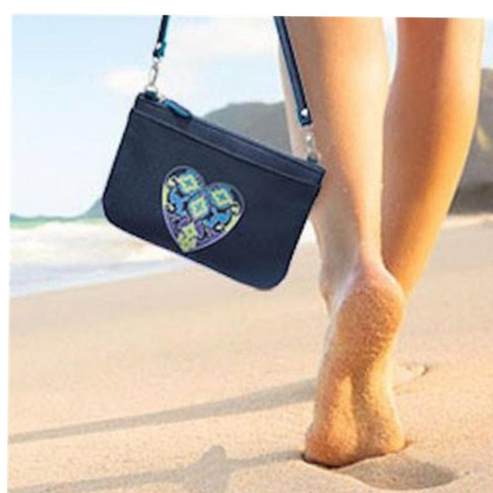 Brighton Crossbody Mini bag clutch heart blue NEW